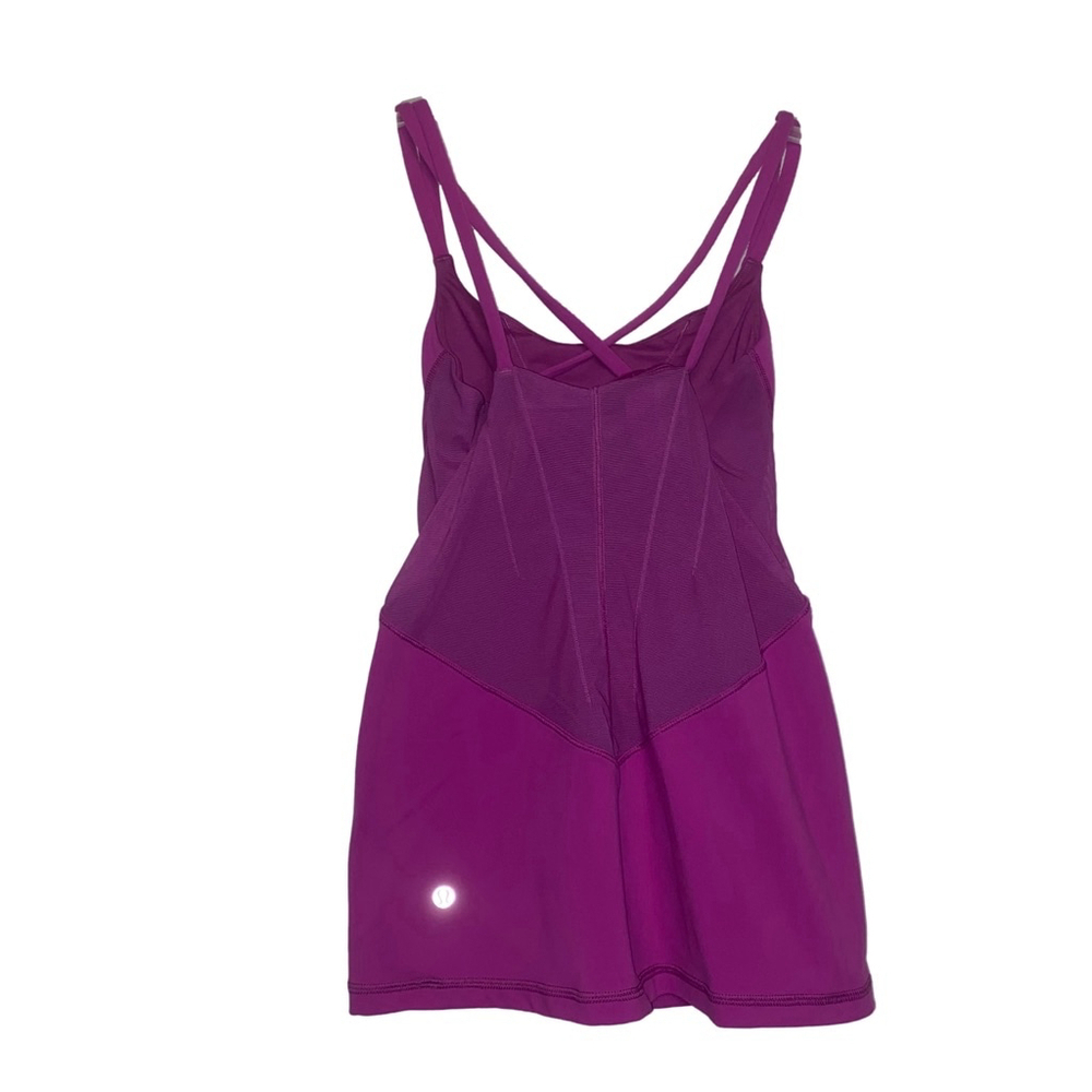 Women's Lululemon Criss Cross Athletic Tank Top built in bra Small Pink Purple - Picture 2 of 5